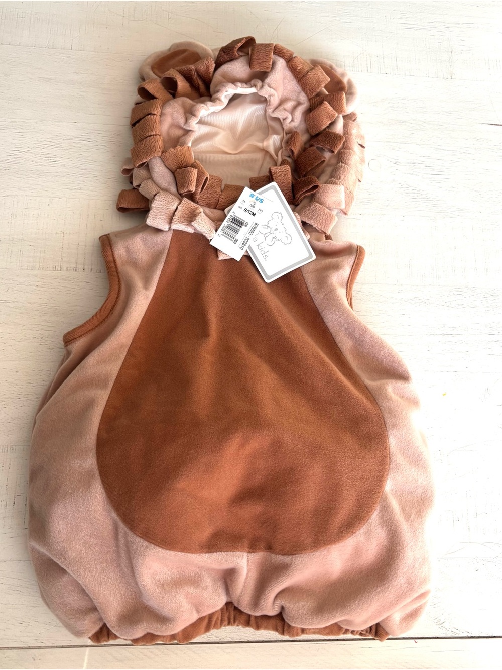 Koala Kids Plush Baby Lion Hooded Halloween Costume - Brown